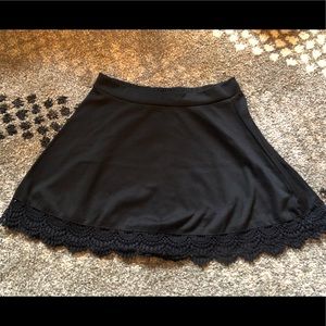 Black with lace like bottom